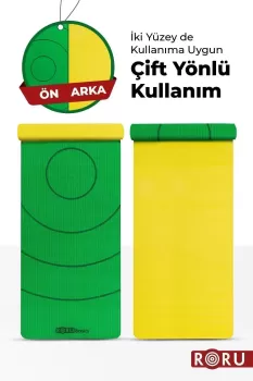 RORU Basics Series Başlangıç Yoga Matı 6mm - Yeşil/Sarı