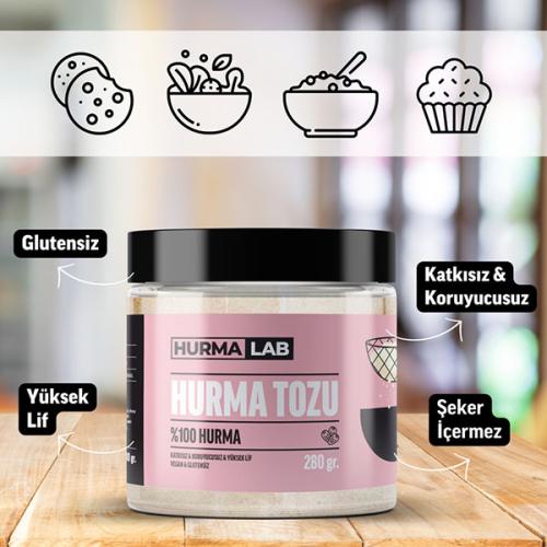 Hurma Tozu 280 gr + Küp Küp Hurma 280 gr.