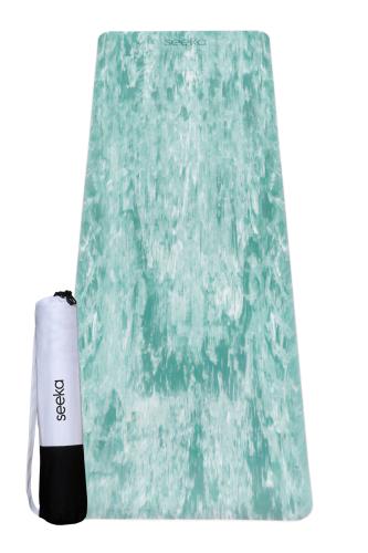 Seeka Marble Yoga Mat - Yeşil